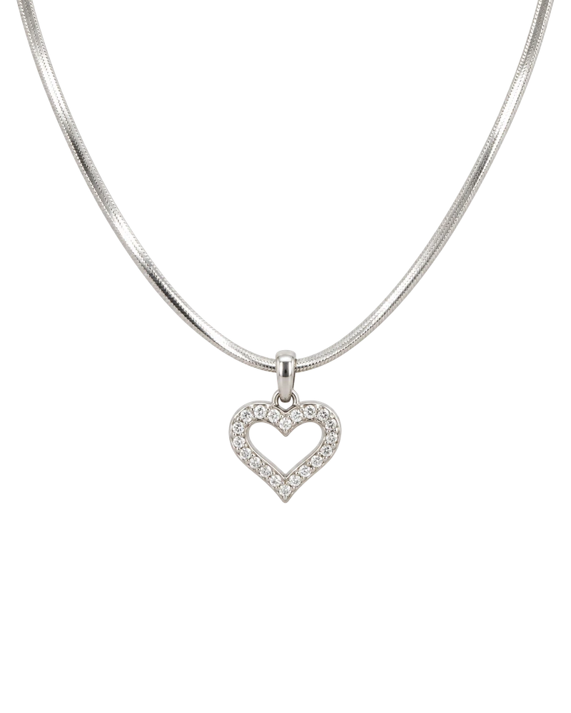 Kalp Kolye Silver