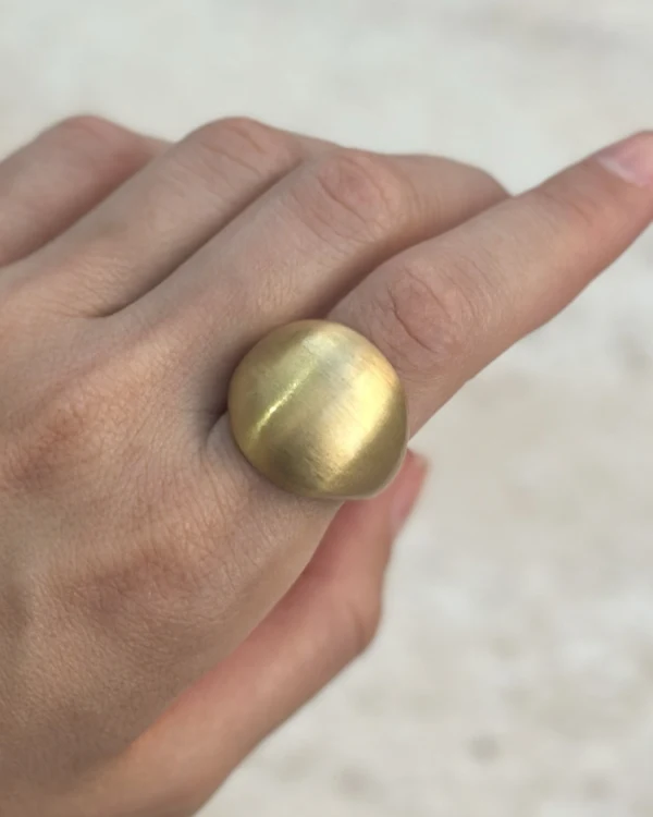Mat Gold Kubbe Yüzük