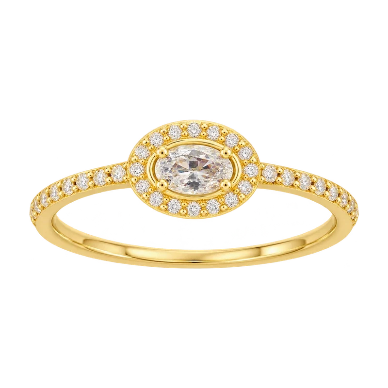 Oval Taşlı Halka Yüzük – Parla by Neşe