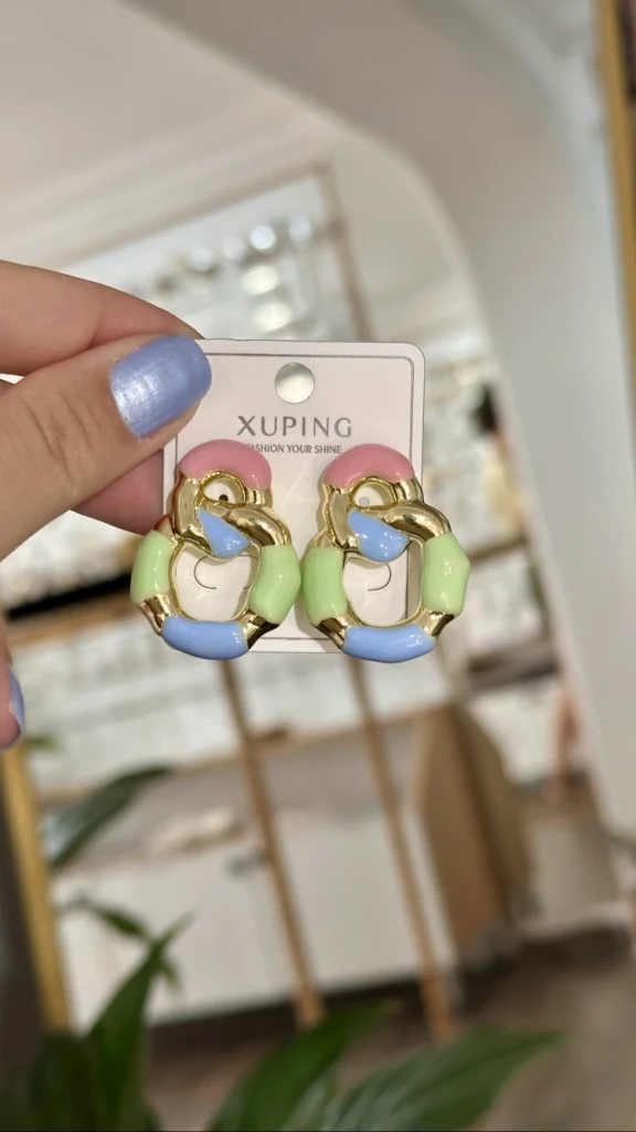 Xuping Mineli Papağan Küpe