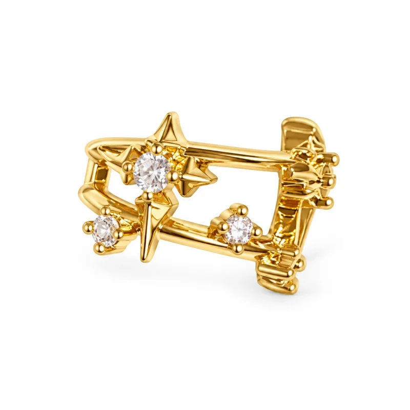 Yıldız Taşlı Earcuff – yıldız taşlı gold earcuff